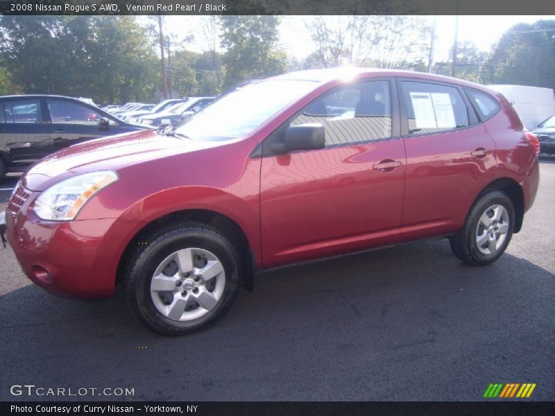 Venom Red Pearl / Black 2008 Nissan Rogue S AWD