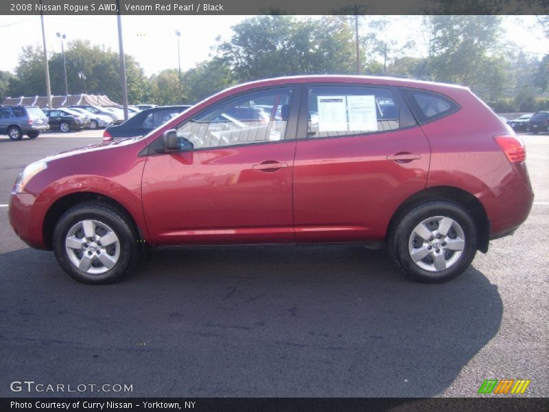Venom Red Pearl / Black 2008 Nissan Rogue S AWD