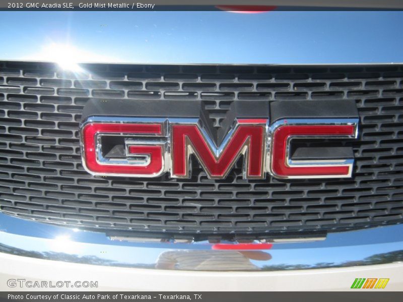 Gold Mist Metallic / Ebony 2012 GMC Acadia SLE