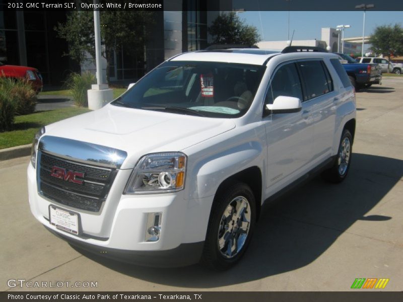 Olympic White / Brownstone 2012 GMC Terrain SLT