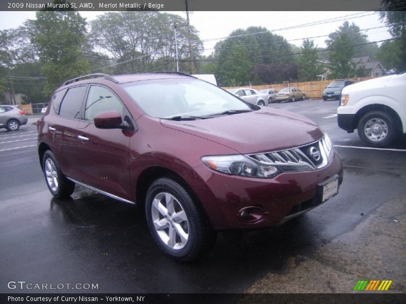 Merlot Metallic / Beige 2009 Nissan Murano SL AWD