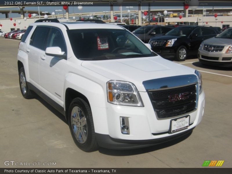 Olympic White / Brownstone 2012 GMC Terrain SLT