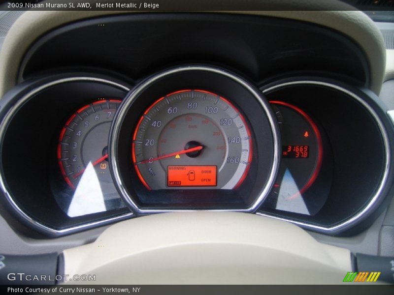 Merlot Metallic / Beige 2009 Nissan Murano SL AWD