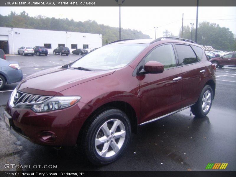 Merlot Metallic / Beige 2009 Nissan Murano SL AWD