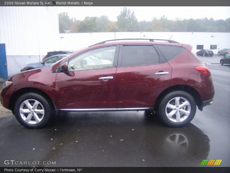 Merlot Metallic / Beige 2009 Nissan Murano SL AWD