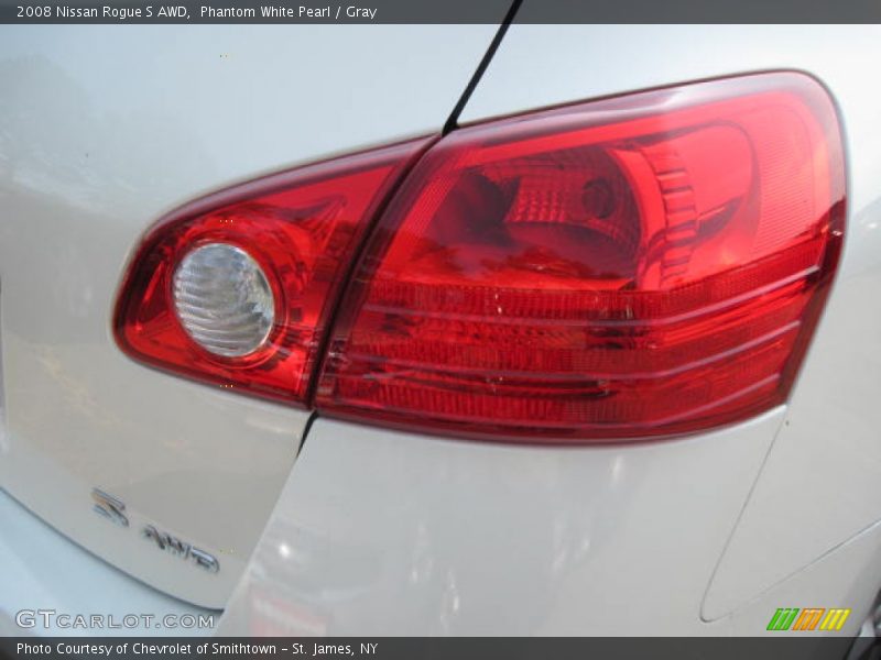 Phantom White Pearl / Gray 2008 Nissan Rogue S AWD