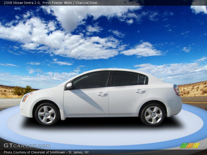 Fresh Powder White / Charcoal/Steel 2008 Nissan Sentra 2.0