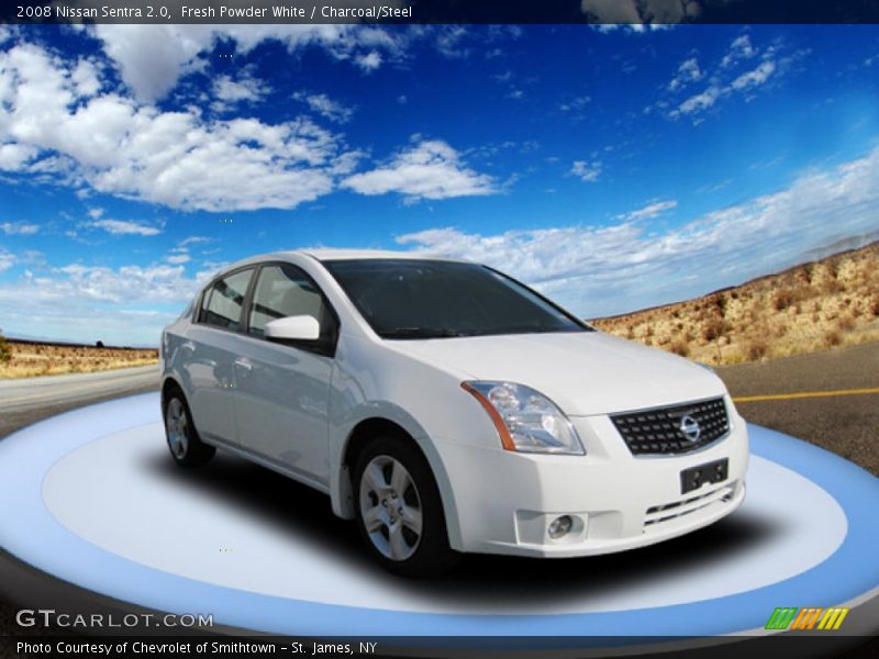 Fresh Powder White / Charcoal/Steel 2008 Nissan Sentra 2.0