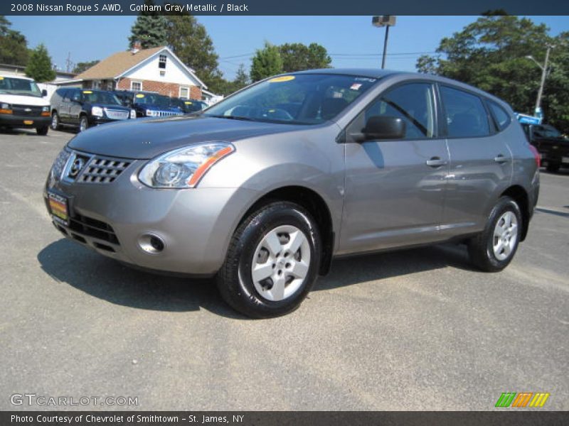 Gotham Gray Metallic / Black 2008 Nissan Rogue S AWD