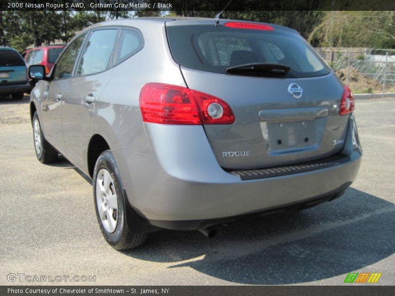 Gotham Gray Metallic / Black 2008 Nissan Rogue S AWD