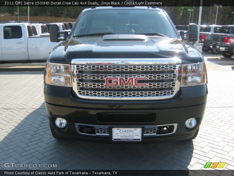 Onyx Black / Cocoa/Light Cashmere 2011 GMC Sierra 3500HD Denali Crew Cab 4x4 Dually