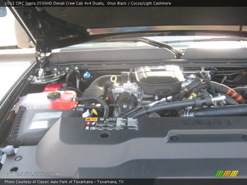 Onyx Black / Cocoa/Light Cashmere 2011 GMC Sierra 3500HD Denali Crew Cab 4x4 Dually