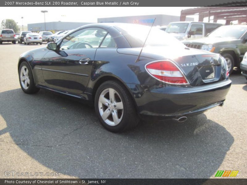 Caspian Blue Metallic / Ash Grey 2007 Mercedes-Benz SLK 280 Roadster