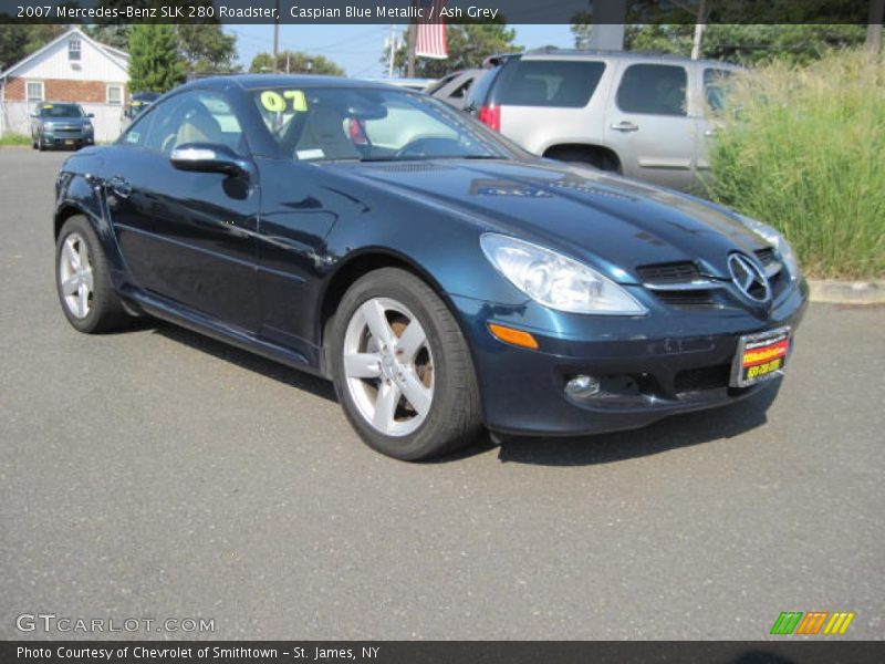 Caspian Blue Metallic / Ash Grey 2007 Mercedes-Benz SLK 280 Roadster