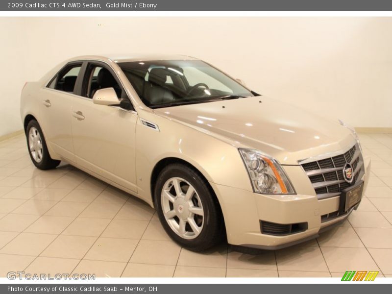 Gold Mist / Ebony 2009 Cadillac CTS 4 AWD Sedan