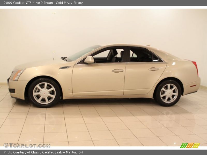 Gold Mist / Ebony 2009 Cadillac CTS 4 AWD Sedan