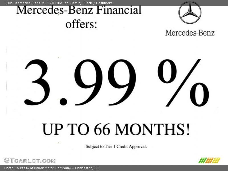 Black / Cashmere 2009 Mercedes-Benz ML 320 BlueTec 4Matic