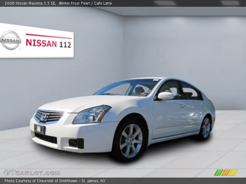 Winter Frost Pearl / Cafe Latte 2008 Nissan Maxima 3.5 SE
