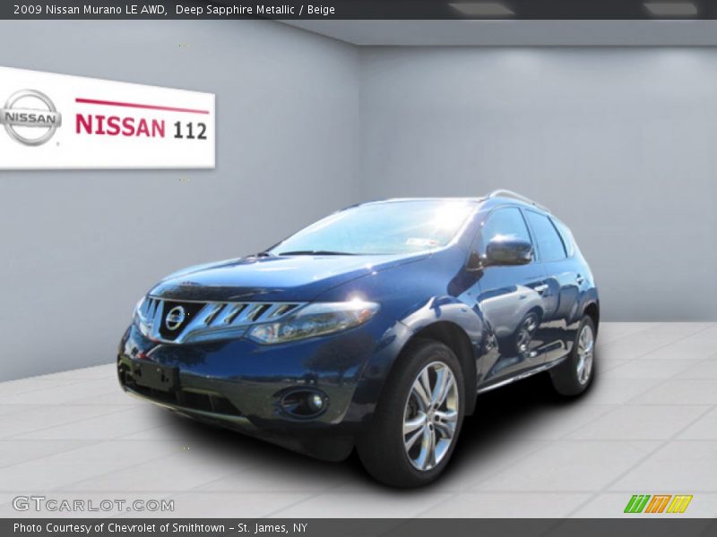 Deep Sapphire Metallic / Beige 2009 Nissan Murano LE AWD