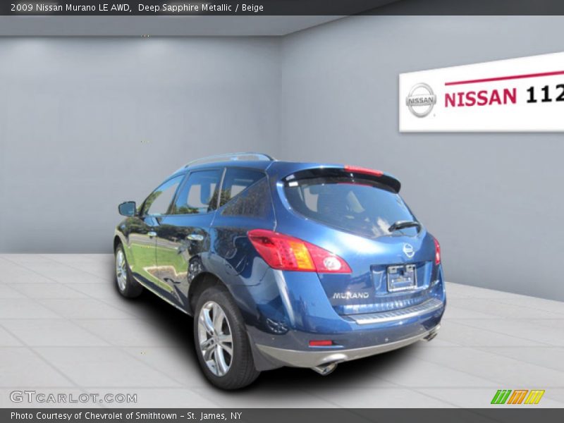 Deep Sapphire Metallic / Beige 2009 Nissan Murano LE AWD