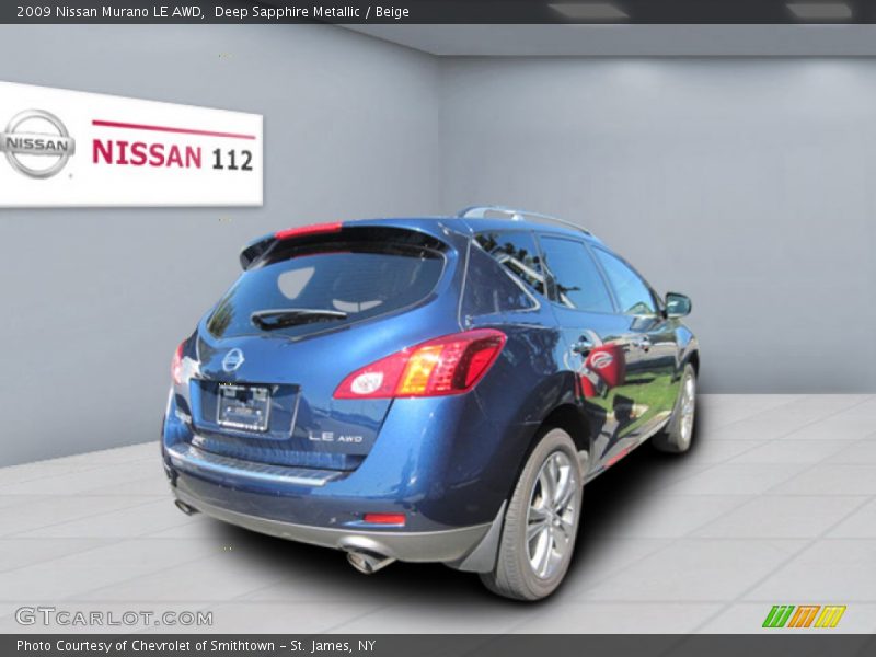 Deep Sapphire Metallic / Beige 2009 Nissan Murano LE AWD
