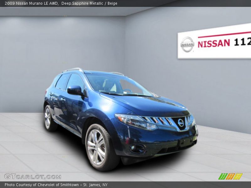 Deep Sapphire Metallic / Beige 2009 Nissan Murano LE AWD