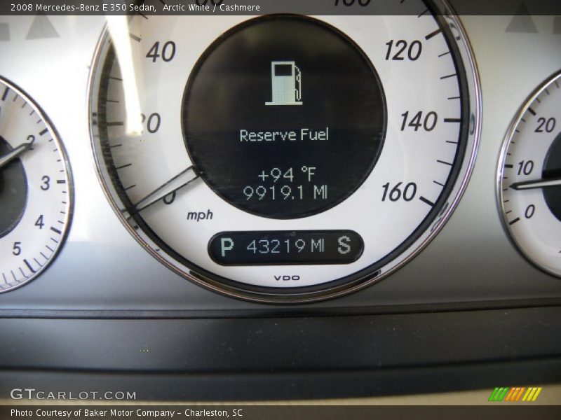 Arctic White / Cashmere 2008 Mercedes-Benz E 350 Sedan