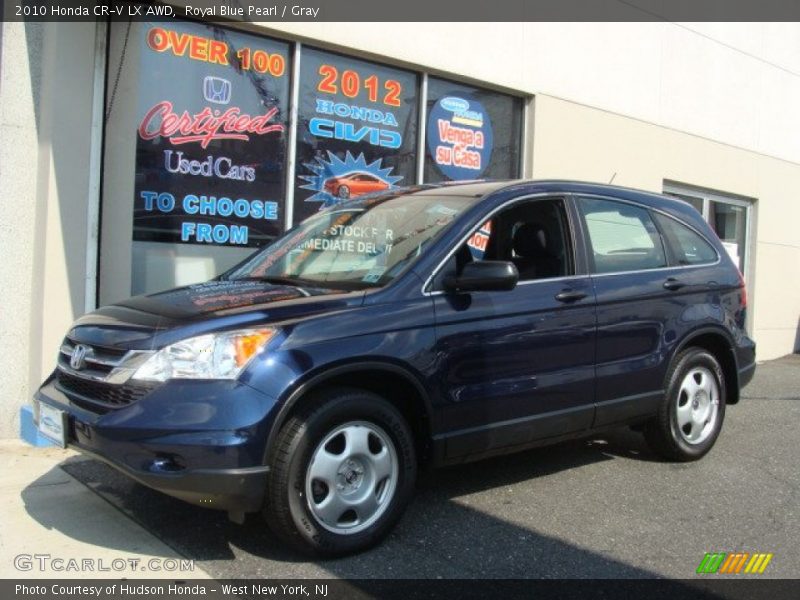 Royal Blue Pearl / Gray 2010 Honda CR-V LX AWD