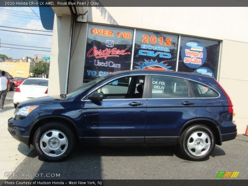 Royal Blue Pearl / Gray 2010 Honda CR-V LX AWD