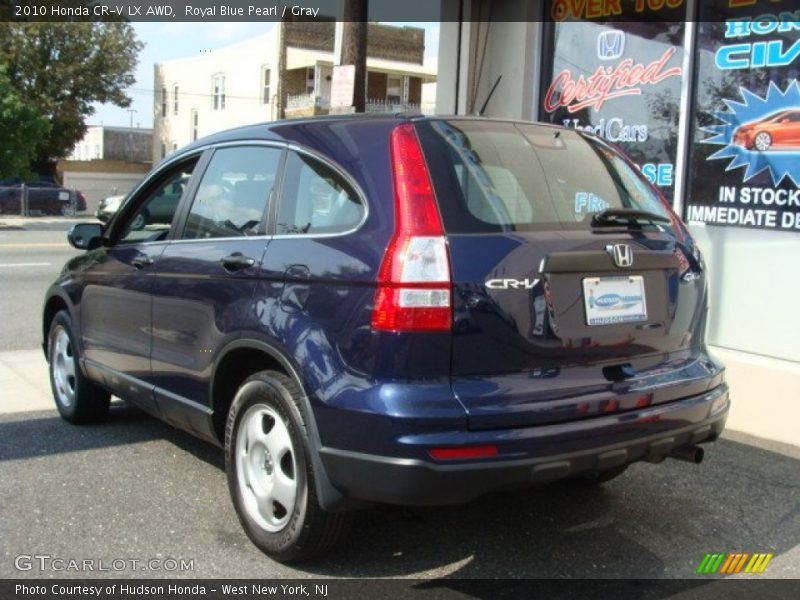 Royal Blue Pearl / Gray 2010 Honda CR-V LX AWD