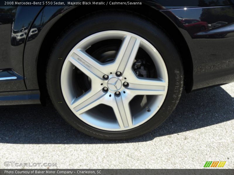 Majestic Black Metallic / Cashmere/Savanna 2008 Mercedes-Benz S 550 Sedan