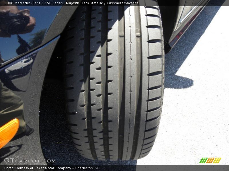 Majestic Black Metallic / Cashmere/Savanna 2008 Mercedes-Benz S 550 Sedan