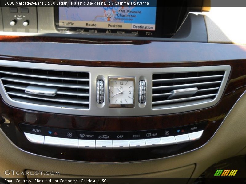Majestic Black Metallic / Cashmere/Savanna 2008 Mercedes-Benz S 550 Sedan