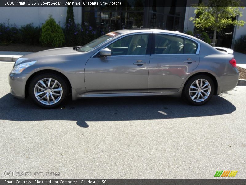 Amethyst Graphite Gray / Stone 2008 Infiniti G 35 S Sport Sedan