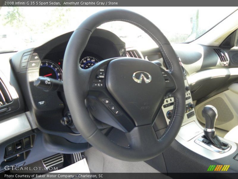 Amethyst Graphite Gray / Stone 2008 Infiniti G 35 S Sport Sedan