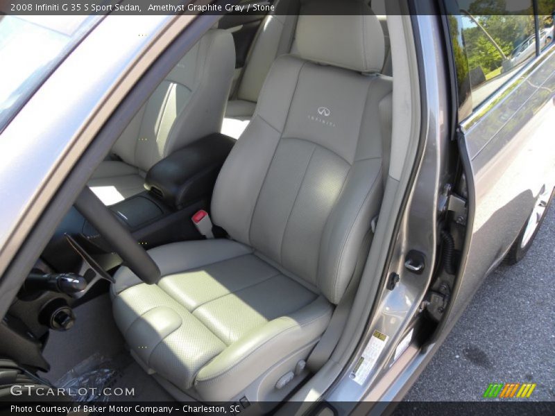 Amethyst Graphite Gray / Stone 2008 Infiniti G 35 S Sport Sedan