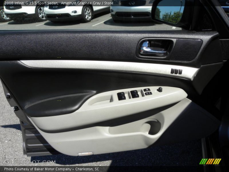 Amethyst Graphite Gray / Stone 2008 Infiniti G 35 S Sport Sedan