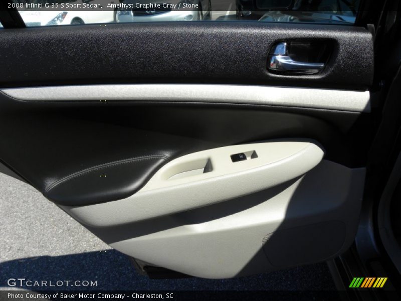 Amethyst Graphite Gray / Stone 2008 Infiniti G 35 S Sport Sedan
