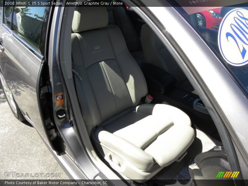 Amethyst Graphite Gray / Stone 2008 Infiniti G 35 S Sport Sedan