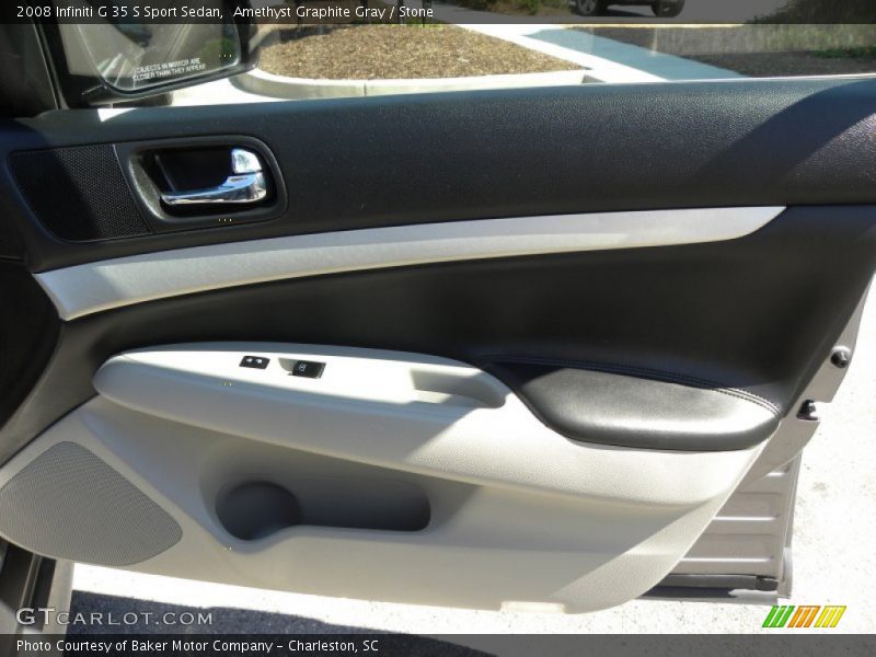 Amethyst Graphite Gray / Stone 2008 Infiniti G 35 S Sport Sedan