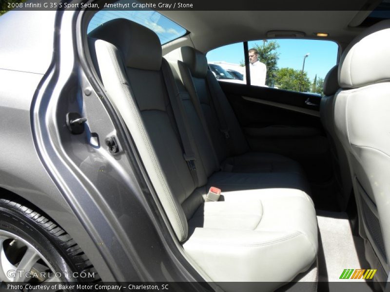 Amethyst Graphite Gray / Stone 2008 Infiniti G 35 S Sport Sedan