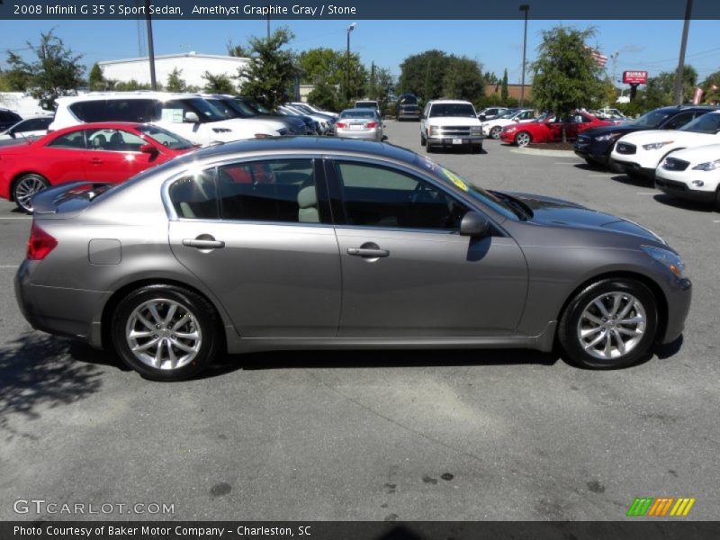 Amethyst Graphite Gray / Stone 2008 Infiniti G 35 S Sport Sedan