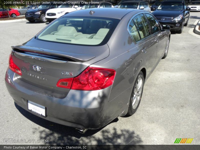 Amethyst Graphite Gray / Stone 2008 Infiniti G 35 S Sport Sedan