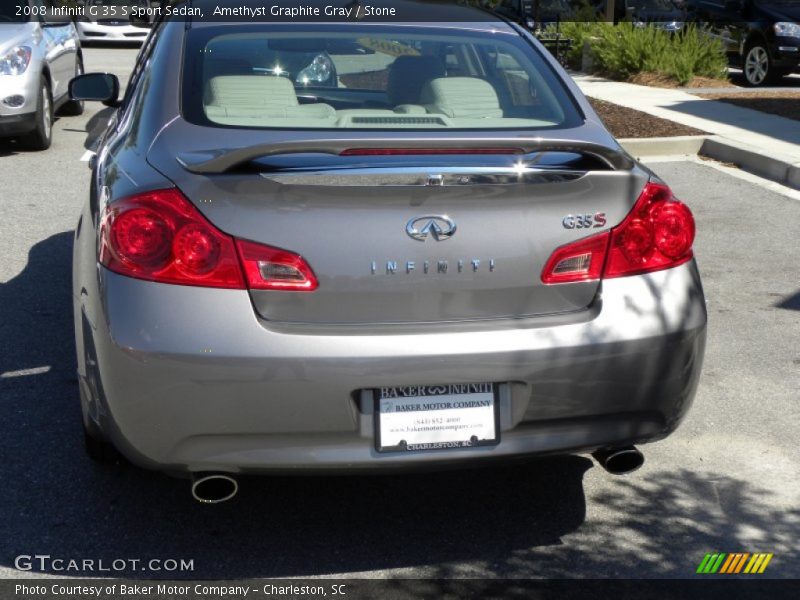 Amethyst Graphite Gray / Stone 2008 Infiniti G 35 S Sport Sedan