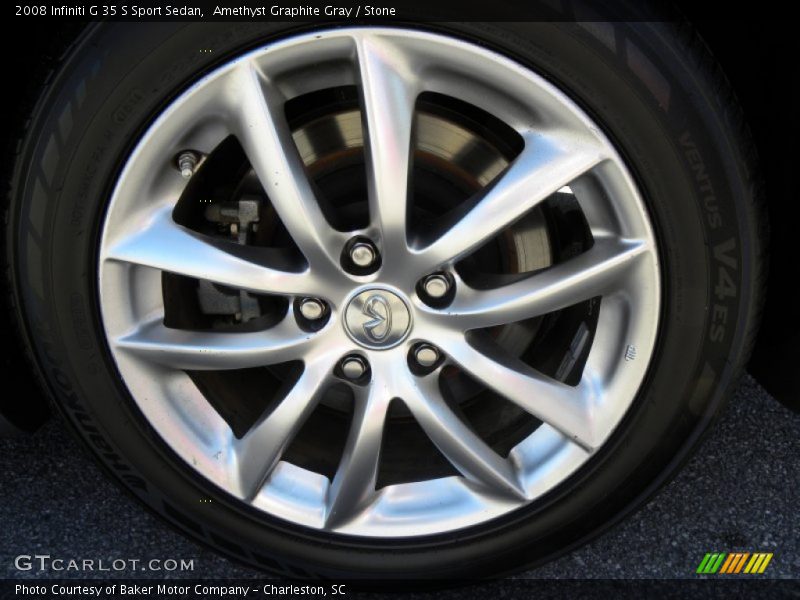Amethyst Graphite Gray / Stone 2008 Infiniti G 35 S Sport Sedan