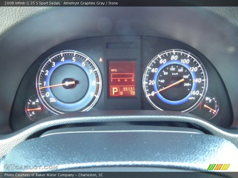 Amethyst Graphite Gray / Stone 2008 Infiniti G 35 S Sport Sedan