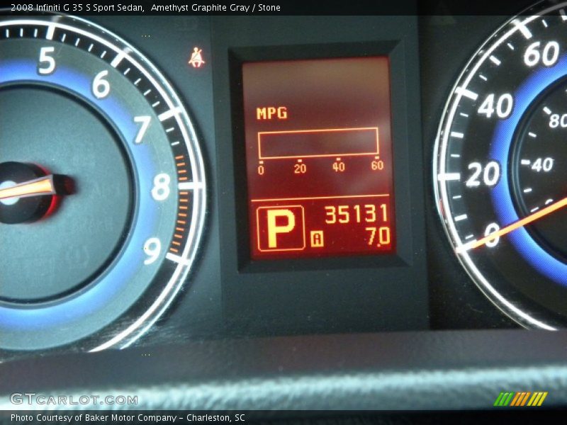 Amethyst Graphite Gray / Stone 2008 Infiniti G 35 S Sport Sedan