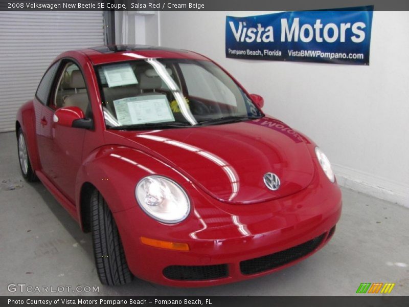 Salsa Red / Cream Beige 2008 Volkswagen New Beetle SE Coupe