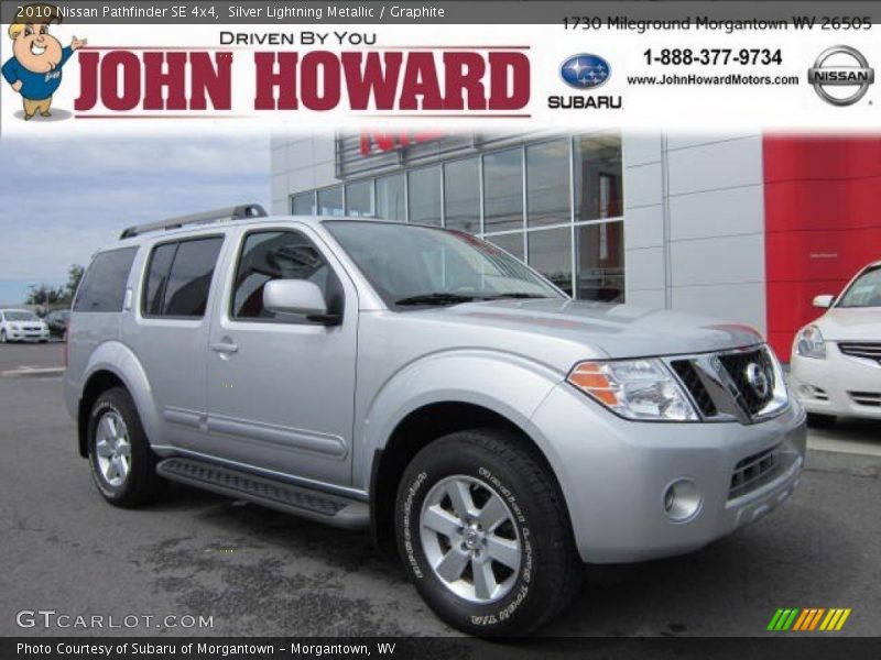 Silver Lightning Metallic / Graphite 2010 Nissan Pathfinder SE 4x4