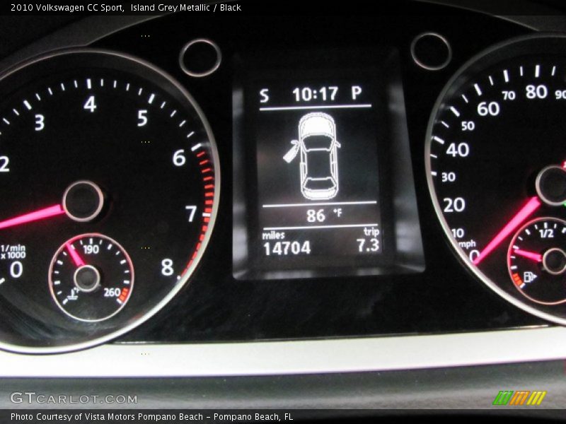 Island Grey Metallic / Black 2010 Volkswagen CC Sport